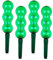 Garden Innovations Aqua Balance Plant Watering Spikes and Globes with Weather/Temperature Controlled (4 Pack), Garden Green, 1.25 Litre