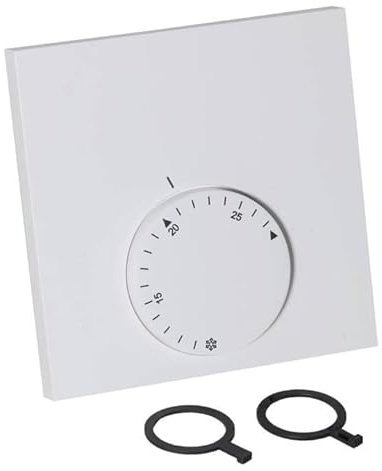 Möhlenhoff Alpha Raumthermostat Direct Analog 24 V °C Skala Fußbodenheizung Heizungssteuerung Weiß Wählsteuerung Mechanischer Drehknopf Kompakt Raumtemperaturregelung Celsius Skala 86 x 86 x 31 mm