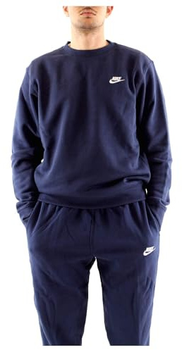 Nike Herren M NSW CLUB CRW BB 804340 Long Sleeved T-shirt, blau (midnight navy), XL