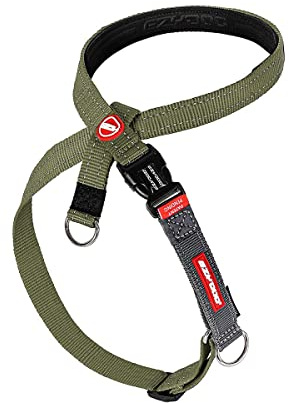 EzyDog Anti-tiro Imbracatura per Cani - Crosscheck Imbracatura per Cani per Cani Piccoli, Medi e Grandi, Accessorio per Addestramento Cani, Riflettente, Taglia Regolabile (XS, Verde)