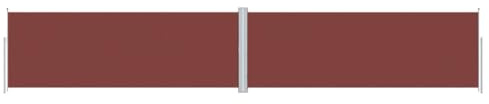 vidaXL Infällbar sidomarkis brun 180x1000 cm, trädgårdsskärm, uteplatssolskydd, terrassskärm, insynsskydd, solskyddsskärm, markis, vertikalmarkis