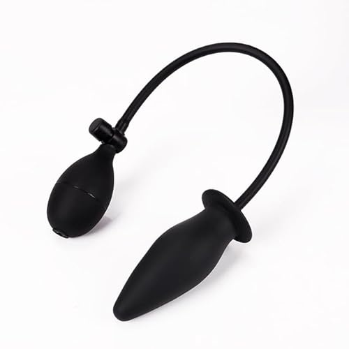 CONVOW Morbido Silicone Gonfiabile anale Dildo Butt Plug Dilatatore ano massaggiatore Giocattolo del Sesso per Donna Uomo Pompa Nera estensore della Vagina