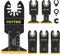 Multitool Sägeblätter Titan, 5 tlg Oszillierwerkzeug Sägeblätter Zubehör, Holz Kunststoff Metall Multifunktionswerkzeug Zubehör für Fein Dewalt Makita Parkside Ryobi Milwaukee