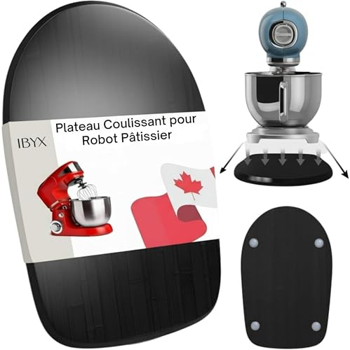 Ibyx Sliders Compatible with KitchenAid 4.3 L, Black, 23 x 37 x 2 cm