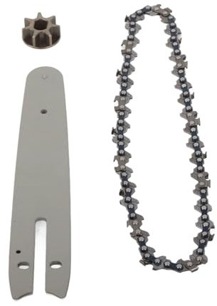 HAOHIZE Chainsaw Chain Set with 186mm Guide Plate, 9 Inch Chainsaw Chain, Sprocket, 6 Inch Saw Replacement Accessories for Mini Electric Chainsaw, Handheld Electric Trimming Saw