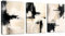 WENGTIAO 3Pcs Abstrakt Minimalistische Leinwand Bilder Gerahmte Kunstdrucke Bild Aesthetic Schwarz Beige Grau Tusche Malerei auf Leinwand Wohnzimmer Schlafzimmer Wanddeko 40x60 cmx3