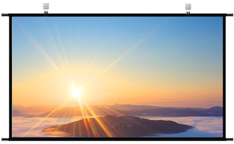 Schermo Proiettore Antiriflesso in Metallo, 16:9 HD Montaggio a Soffitto o a Parete, Telo Proiettore per Presentazioni in Ufficio e Home Theater(120in)