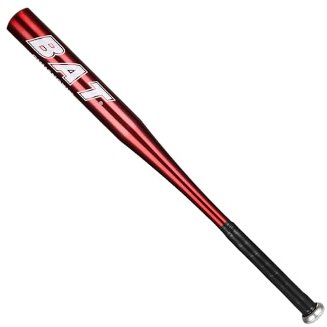 34 Inch Baseball Bat Aluminum Baseball Bat Smooth Surface Rubber Non-Slip Handle Aluminum Lightweight for Outdoor Training Practice Adult Youth Red