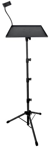 GOWENIC Stabile Supporto da Pavimento per Proiettore da 1,6 M con Altezza Regolabile e Utilizzo Versatile per Spartiti Musicali e Trasmissioni Dal Negli Studi (TIPO 2)