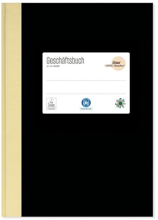 Staufen Ursus Style Geschäftsbuch, DIN A5, hochwertiger Leineneinband, Lineatur 5 mm kariert, 96 Blatt, premiumweißes 80g/m² Recyclingpapier, 1 Stück, Green