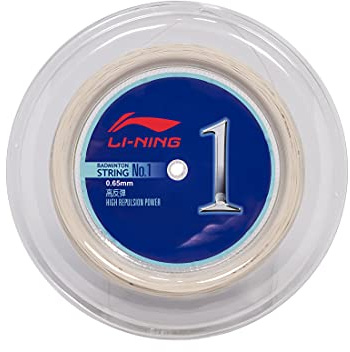 LI-NING High-Performance Badmintonsaite No.1 Badmintonstring 200m AXJJ072 (weiß)