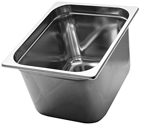 GST1/2P200 Contenitore Gastronorm 1/2 h200 mm in acciaio inox AISI 304 Certificato Moca Prodotto Italiano dim.cm 32,5x26,5x20h