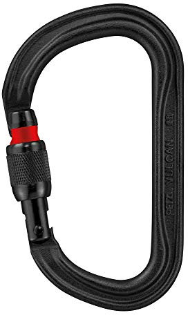 Petzl Vulcan Karabinerhaken, Unisex, für Erwachsene, Schwarz, Uni