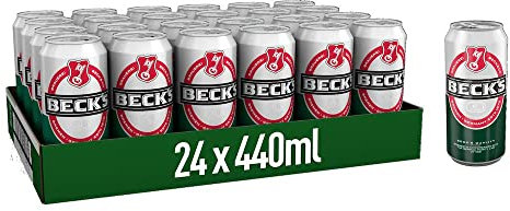 Becks 24 Pack 440ml 4% Lager Can Brewed according to the German Purity Law Beer