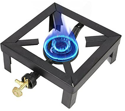 Camping Stove Sigle Burner Propane Gas Boiling Ring LPG Butane Country Stove Barbecue BBQ Grill Cooker Outdoor for Restaurant Catering, Patio Camp BBQ, Home Brewing, Turkey Fry, Maple Syrup Prep