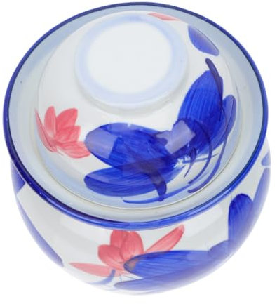 TOPBATHY Barattolo in Ceramica Per Sottaceti e Condimenti Contenitore Per Alimenti Con Doppio Coperchio Sigillante Vasetto Piccolo Per Conservazione in Cucina