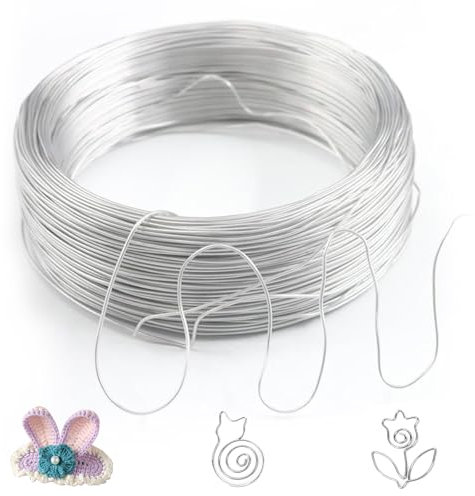 Basteldraht, 3mm x 20m Aluminiumdraht Draht zum Basteln Schmuckdraht Silberdraht Schmuckdraht Weich Silberdraht Aluminium für DIY Schmuckherstellung Bastelarbeiten Silber