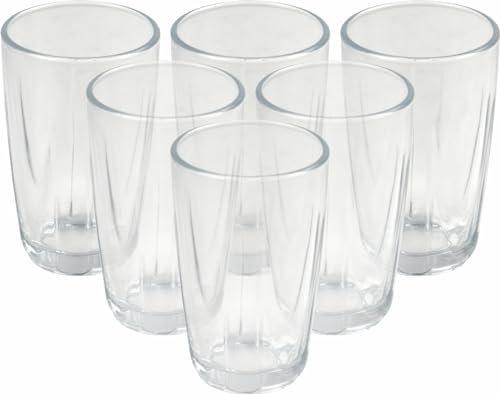 LAVV HOUSEWARES LTD Hi-Ball Drinking Glass Tumblers Hot or Cold Drinks Glasses 260ml 6PK