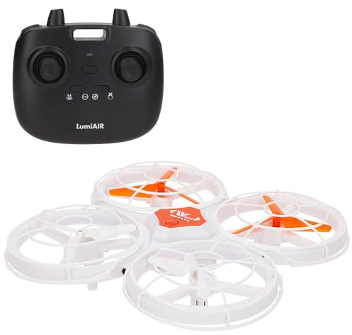 ColorBaby 41866 Speed & Go Radiostyrd drönare, LED-ljus, mäter 17 x 17 cm, sväng 360°, räckvidd 50 meter, flygtid 7 min, 2,4 GHz, USB-laddning, RC, radiostyrda fordon, leksaker barn 8 år