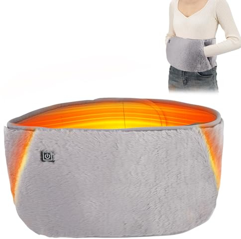Almohadilla térmica, estera eléctrica para espalda, cintura, abdomen, manos, 3 niveles de temperatura, calentamiento rápido, lavable a máquina, cinturón térmico, regalos para mujeres y hombres, 105 x