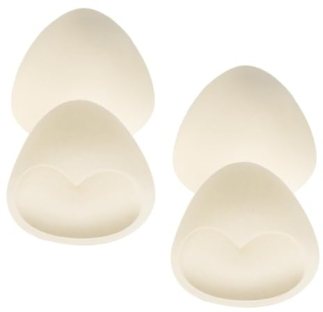 Bra Inserts Pads 2 Pairs Waterproof Underwear Pads Swimsuit Breast Sponge Accessories Removable and Washable Bra Cups Inserts Soft for Bikini, Dresses, Swimsuit, Sport Women Chest Pad(Size:S)