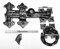 Black Antique Iron Traditional Twisted Gate Latches Catches & Stops from EUROART