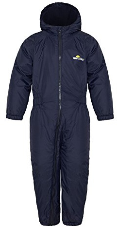 Wetplay Kids Padded All-In-One Waterproof Suit Snowsuit Childs Childrens Boys Girls (5-6 Years, Navy Blue)