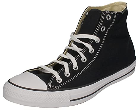 Converse Unisex Adult Chuck Taylor All Star High Top, Black, 14 Womens/12 Mens