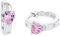 Amor Creolen 925 Sterling Silber Mädchen Kinder Ohrschmuck, mit Zirkonia synth., 1 cm, Herz, Kommt in Schmuck Geschenk Box