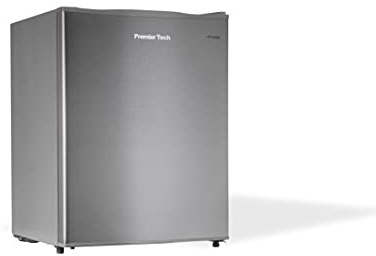 PremierTech PT-F60S Mini Frigo 58 Litri Silver Frigorifero Compatto con Porta Reversibile Classe Energetica E Libera Installazione Termostato Regolabile per Hotel Ufficio Casa Camera B&B Appartamenti