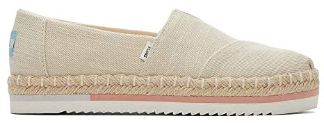 TOMS Women's Alpargata Platform Rope Platform, Natural Heavy Twill, 4.5 UK