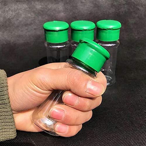Onsinic Transparent Seasoning Jar 2pcs Plastic Clear Salt Pepper Shaker Vinegar Cruet Bottle Oil Pot Kitchen Accessories