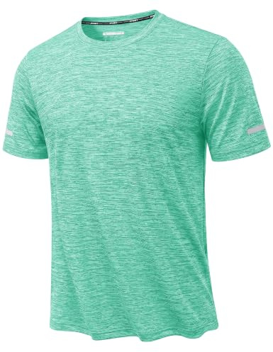 KEFITEVD Men's Quick Dry T Shirts Short Sleeve Sport Tops Lightweight Gym Running T Shirt Men Breathable Activewear