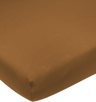 Meyco Home Basic Jersey sábana Bajera Individual Cama Doble (sábana Bajera Jersey Suave, Accesorios para bebés, Dimensiones: 180 x 210/220 cm), Camel