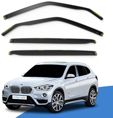 EdgeVisors Wind Deflectors for BMW X1 F48 Door 5 Door SUV 4pc Accessories | 4pc Set, In-Channel Rain Guards & Accessories