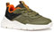 Geox J Loftus Boy C Sneaker, Military/Black, 35 EU