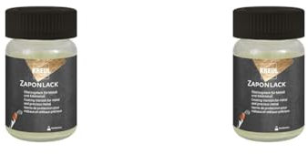 KREUL 84060-Lacca Zapon, 60 ml, Vernice Protettiva Trasparente per superfici Metalliche Lucide, previene l'appannamento, Lo scolorimento e la corrosione, Transparent, 60 unità (Confezione da 2)