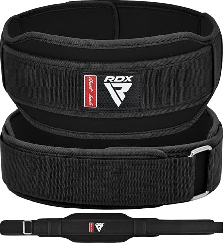 RDX Ceinture d'haltérophilie pour homme et femme - Rembourrage en mousse EVA durable - Boucle en fer - Soutien souple au dos pour dynamophilie - Musculation et haltérophilie - Équipement d'exercice de