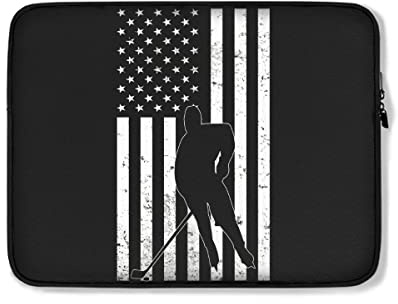 Housse Ordinateur Portable Joueur De Hockey Patriote Pochette De Protection Laptop Sleeve Antichoc Étanche Housse De Protection Ordinateur 15In, pour Hommes, Femmes