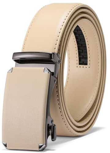GAEKEAO Cinturones Hombre Cuero, Belt Men con Hebilla Automática 35mm, Cinturon con Caja, Regalo para Hombres