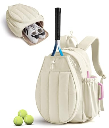 LuminaVerde Tennistasche, Bolso de Tenis para Damas y Caballeros con Compartimento para Raquetas, Zapatos y sección húmeda, Bolsa Deportiva para Tenis y pádel