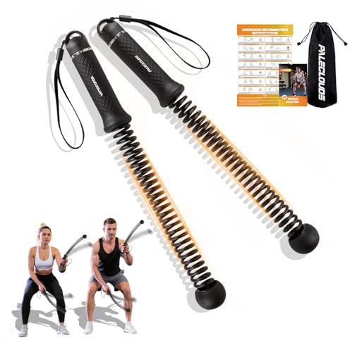 Paleclouds Ropeless Battle Rope, Upgrade Weighted Cordless Battle Ropes with Training Poster & Storage Bag, Portable Silent Home Workout Equipment for Full Body Toning, HIIT & Cardio(1.46Kg)