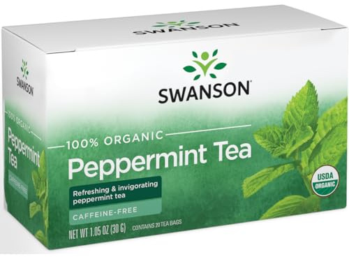 Swanson 100% Certified Organic Peppermint Tea 20 Bag(S)
