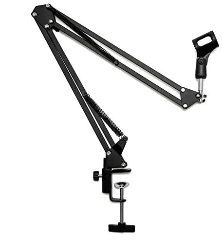 Tiger Broadcasting Studio – Soporte de micrófono de escritorio Boom Suspensión tijera Brazo