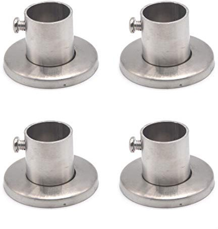 Schrank Stange Unterstützung Flansch Halter 304 Edelstahl für Schrank Pol Rohr bis zu 25 mm Durchmesser (4 Stück)