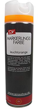 SDV Chemie Markierungsfarbe Leuchtorange 6x 500ml Farbspray Markierspray Markierungsspray Forstspray Forstfarbe Markierungsspray