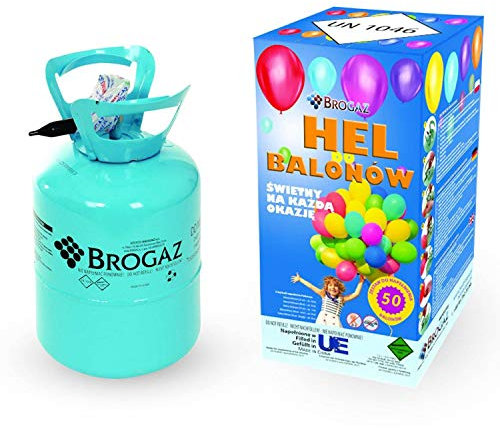 Große Flasche Heélium 0,40 m³ für 50 Luftballons (99,99 % Helium).