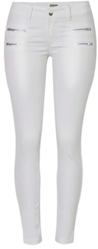 Andiwa Damen-Leggings aus Kunstleder, niedrige Taille, Doppelreißverschluss, Po, Push-Up, Stretch, Skinny, PU-Leder, Petite/Regular/Tall