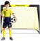 Happy Jump Fußballtor Pop Up Fußballnetz Fußballpfosten für Garten Fußballtrainingx1 (3'x2,2', Schwarz+Gelb)