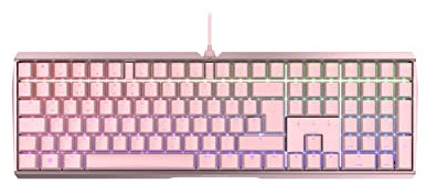 CHERRY MX Board 3.0 S, Mechanische Gaming-Tastatur mit Kabel, Deutsches Layout (QWERTZ), Aluminium-Gehäuse, RGB-Beleuchtung, MX Silent RED Switches, Pink